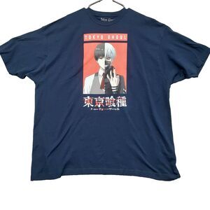 Crunchyroll TOKYO GHOUL Men Size 3XL Navy Blue Ken Kaneki Graphic T-Shirt Manga